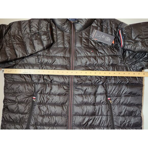 Tommy Hilfiger Men's 3XL Black Packable Puffer Jacket – Lightweight & Insulated - Picture 6 of 11